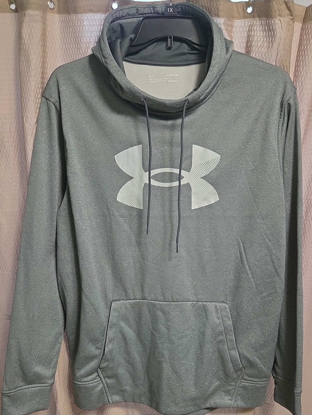 Under Armour Men's Gray Logo Hoodie Sweater,  Sz XL